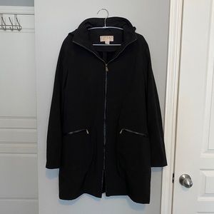 MICHAEL Michael Kors Black Mid-length Rain Jacket